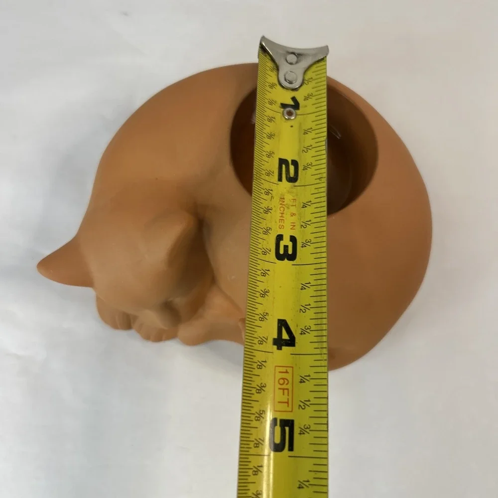 PARTYLITE Terracotta CAT NAP Tealight Votive Candle Holder P7842